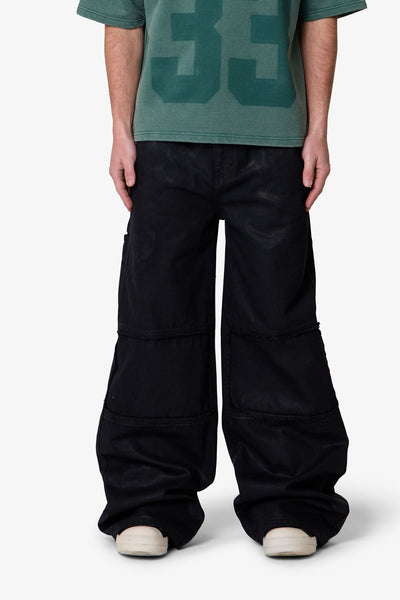 定価2.9万 NORDISK WORK PANTS WIDE 46 ブラック Ultra-Wide-Waxed-Work-Pants-