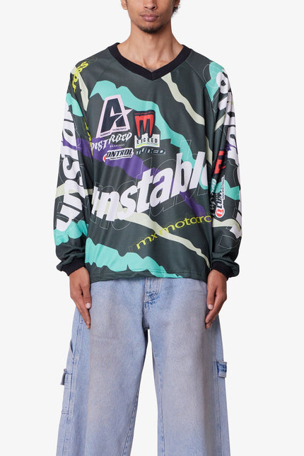 Unstable Moto Shirt - Mint Multi