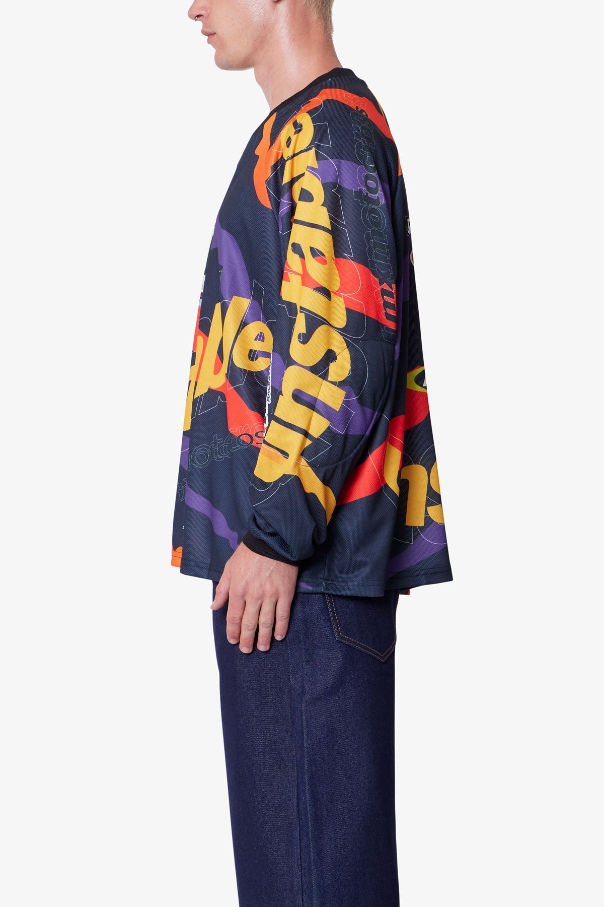 送関込【mnml】アンスタブルモトシャツ 2色展開 Unstable Moto Shirt - Orange Multi | mnml | shop now