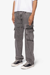 V652 Owl Grey Cargo Pants - Grey