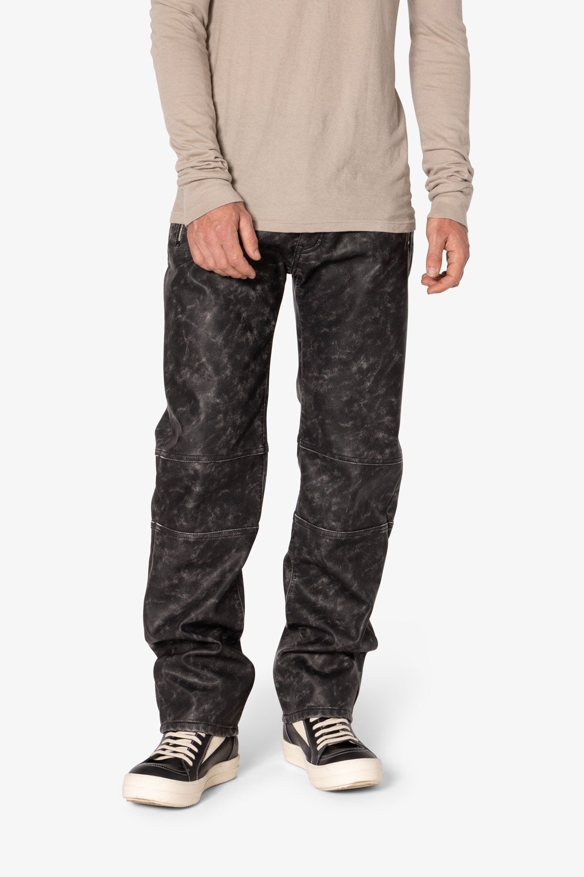 パンツ mnml leather jeans black denim 28 M134 Leather Pants - Black | Parallel
