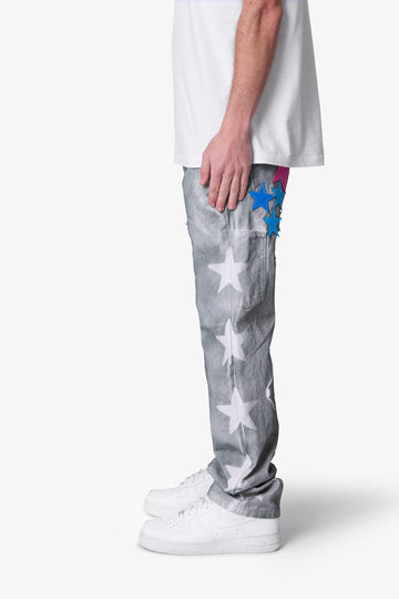 V720 Dirty Star Mailbag Denim - White