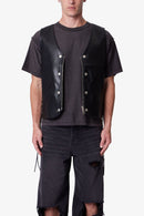 Chaleco de motorista vintage - Negro
