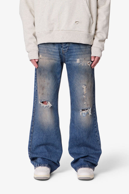 Vintage Flared Denim - Washed Blue