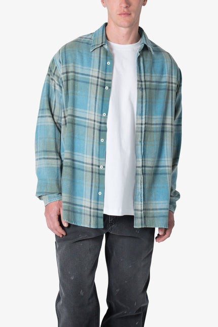 Vintage Plaid Shirt - Blue/Black