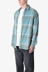 Vintage Plaid Shirt - Blue/Black