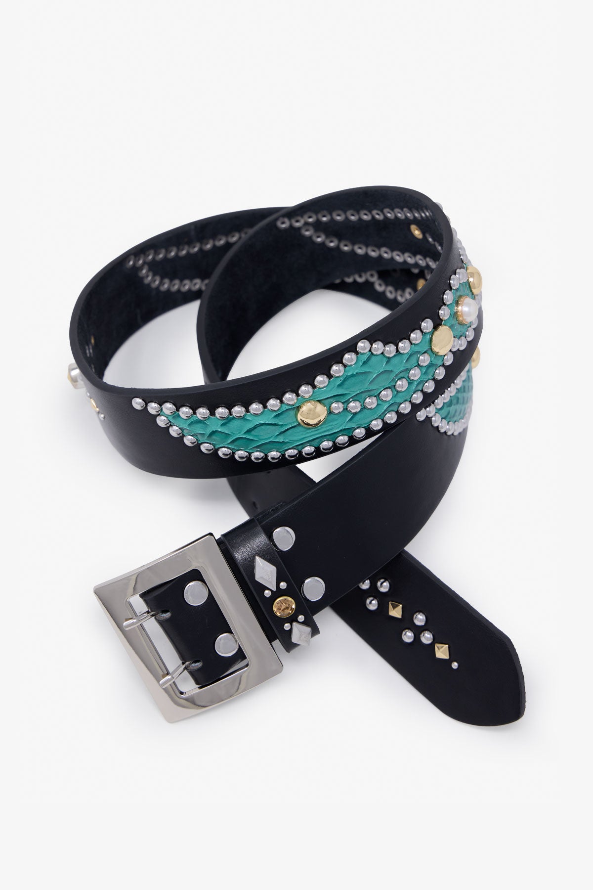 Vintage Python Belt - Black | mnml | shop now
