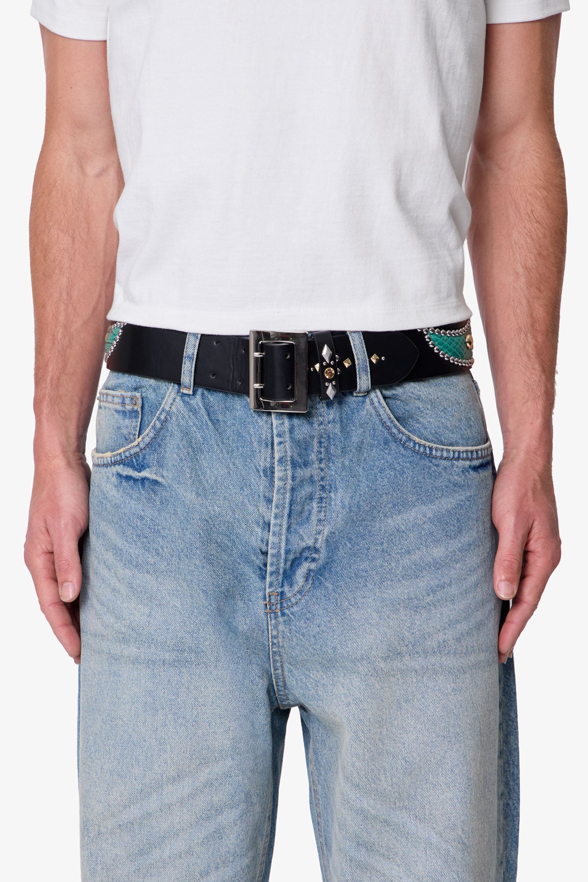 Vintage Python Belt - Black | mnml