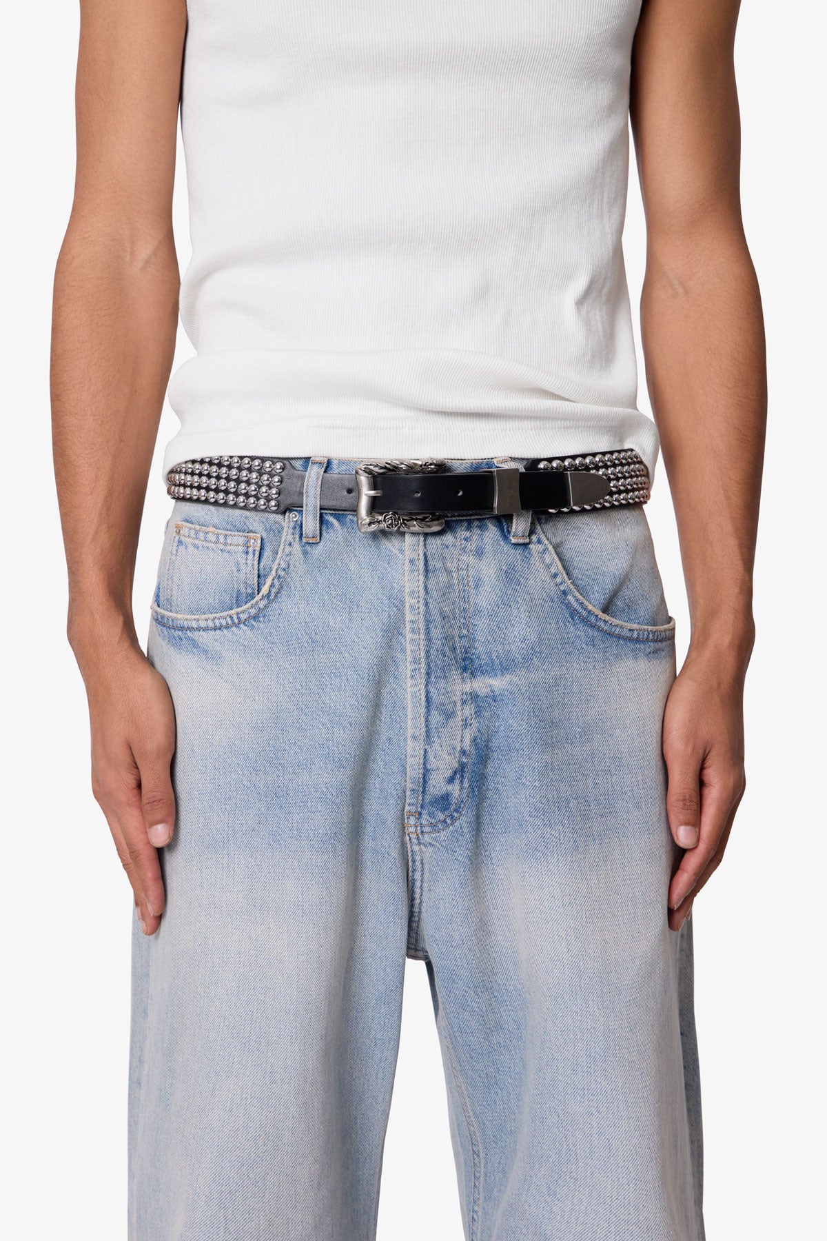 Vintage Studded Belt - Black | mnml