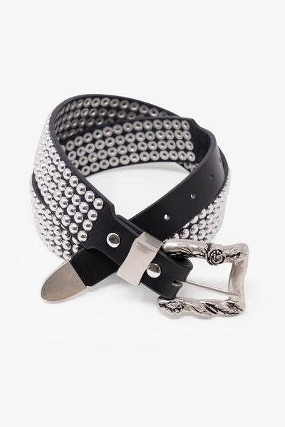 Vintage Studded Belt - Black | mnml