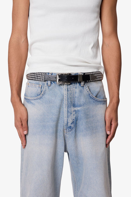 Vintage Studded Belt - Black