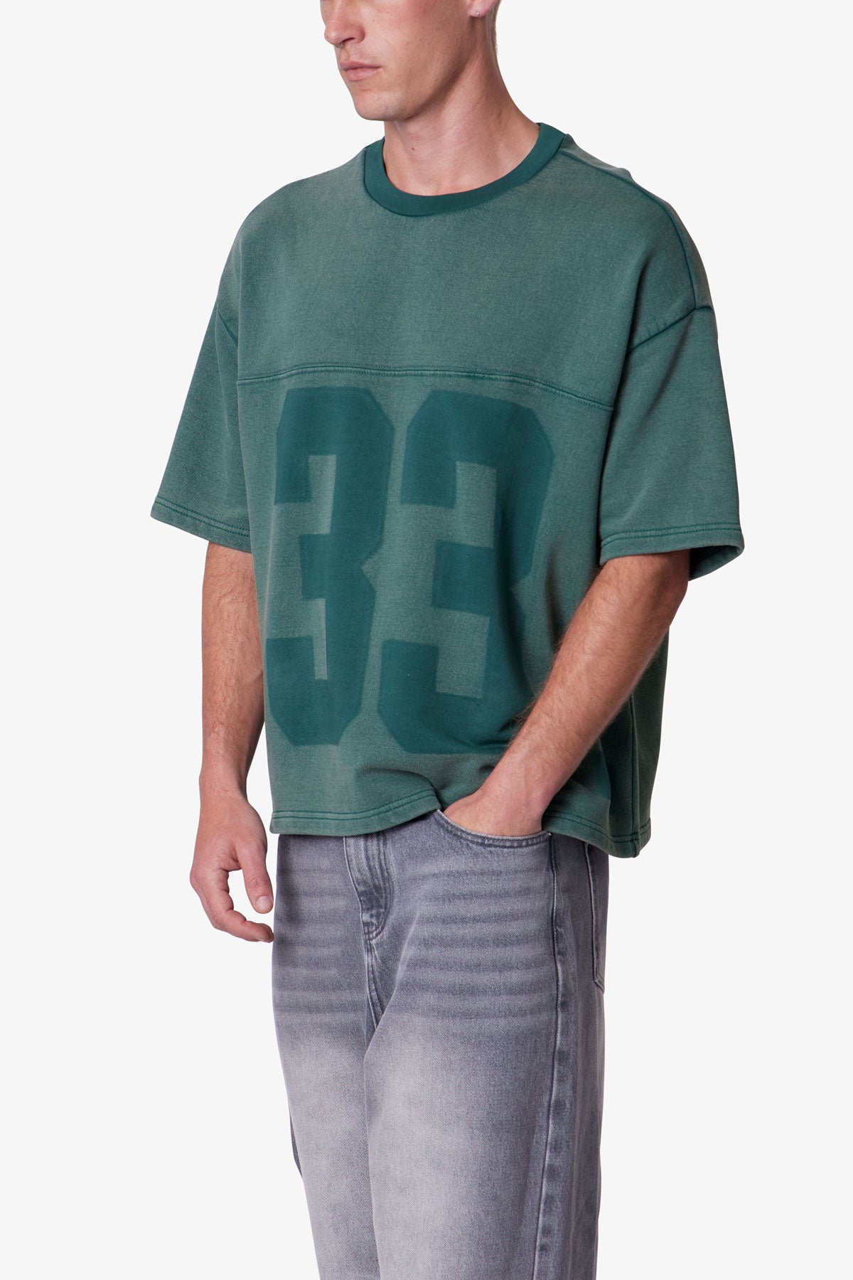 Vintage Raglan Terry Jersey Shirt - Green | mnml