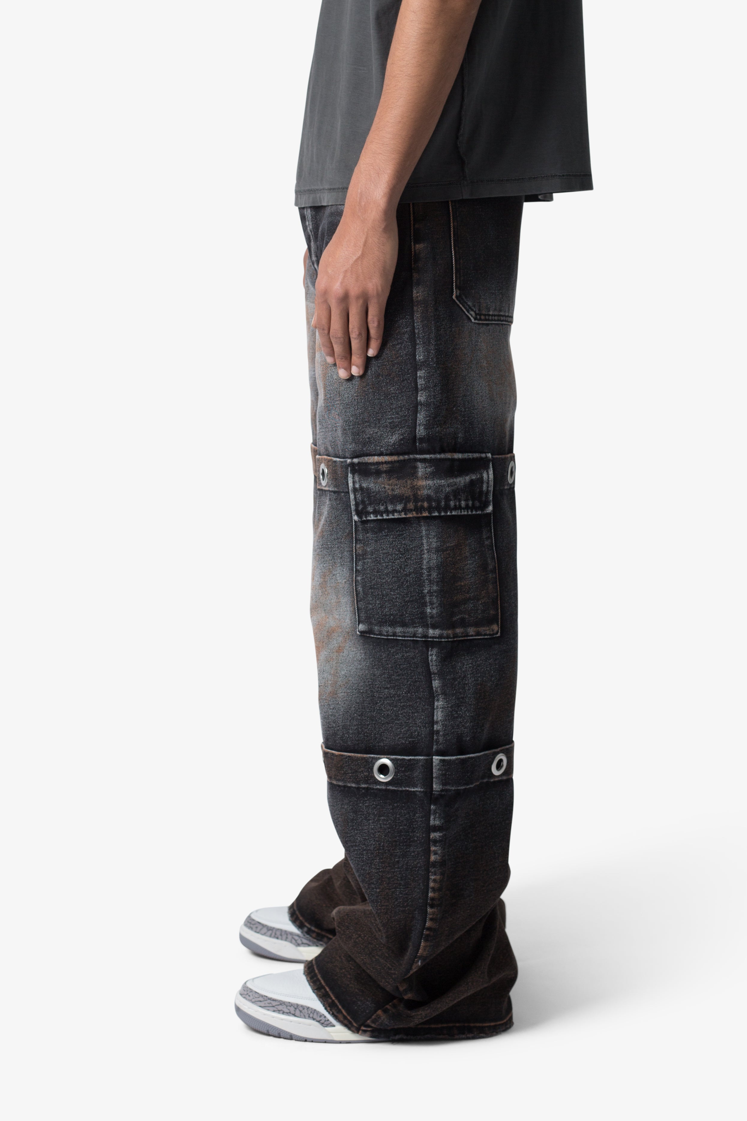 NoRemid ブラック Rigit super baggy denim M NO REMID RIGHT SUPER BAGGY DENIM - メルカリ