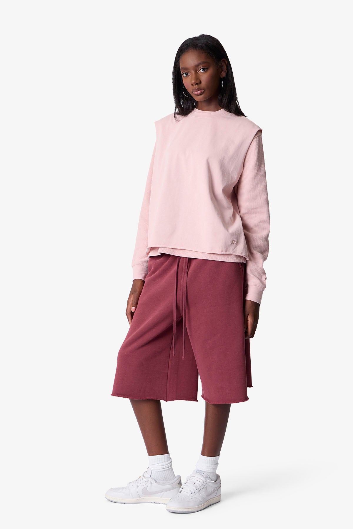 On Court Tank ブラック ピンク Mサイズ Cut Off Tank - Washed Pink | mnml