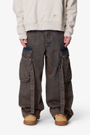 Pantalones cargo lavados - Marrón lavado
