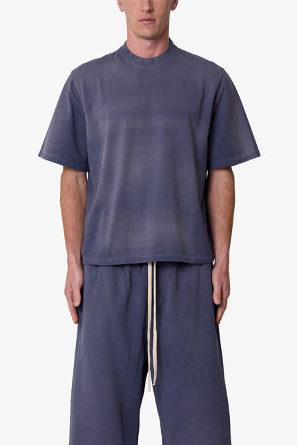 Washed Dart Tee - Washed Navy