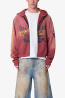 Sudadera con capucha de infantería lavada - Roja