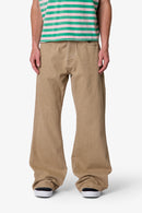 Washed Kick Flare Denim - Khaki