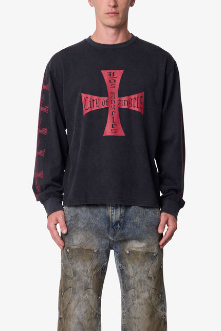 Washed LA L/S Tee - Black