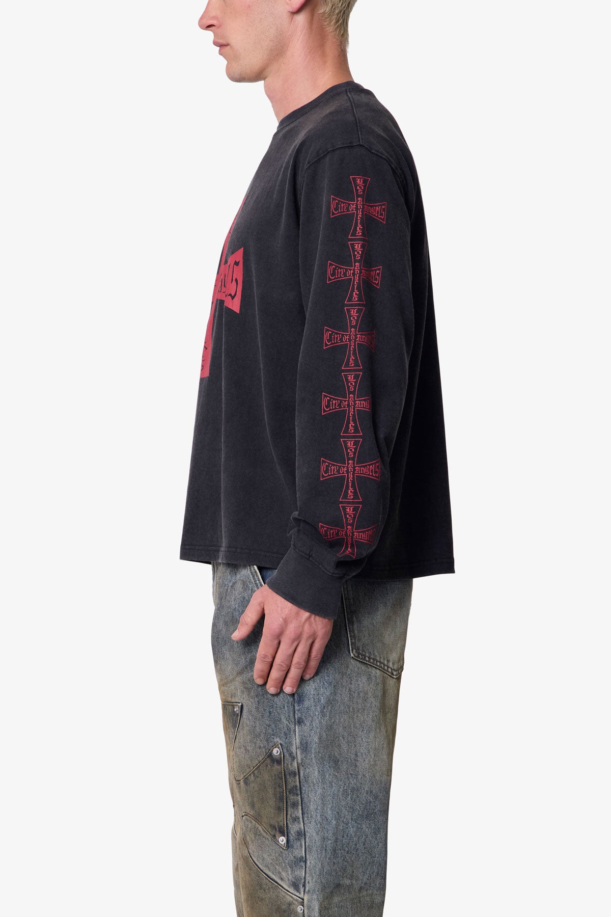 Washed LA L/S Tee - Black | mnml