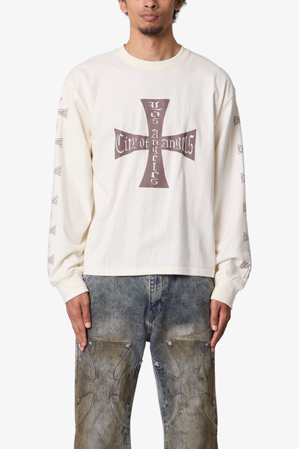 Washed LA L/S Tee - Off White