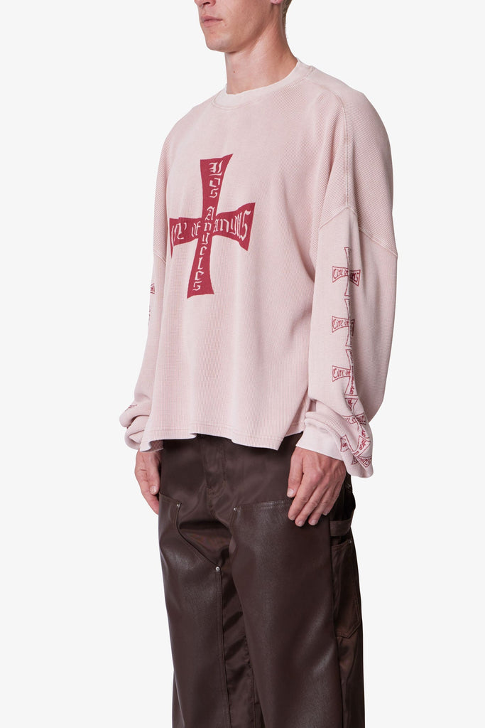 Washed Lala Washed LA Thermal Shirt - Washed White | mnml