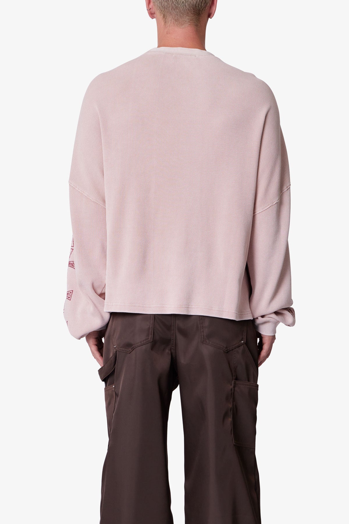 【新品】mnml Washed LA サーマル 長袖カットソー Mサイズ Washed LA Thermal Shirt - Washed White | mnml