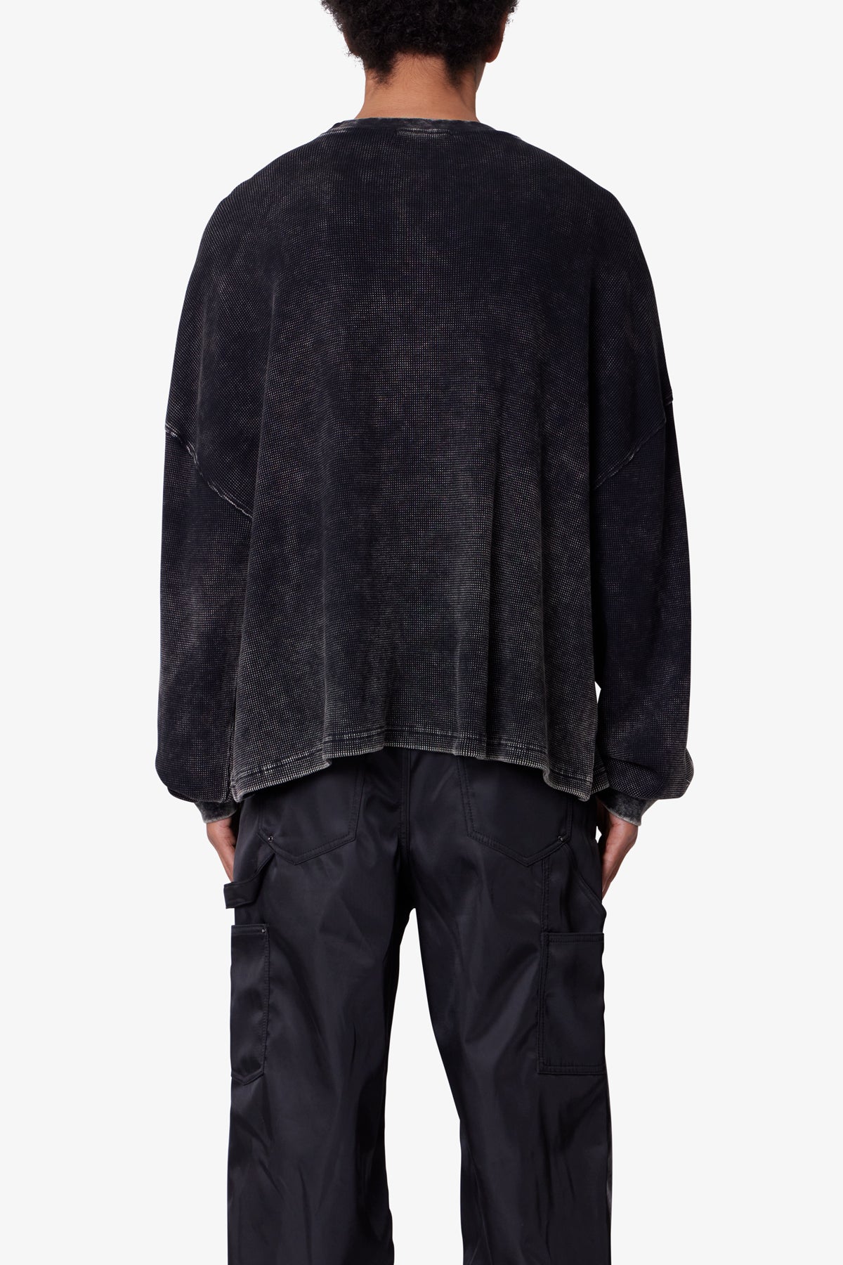 Washed Lala Washed LA Thermal Shirt - Washed Black | mnml