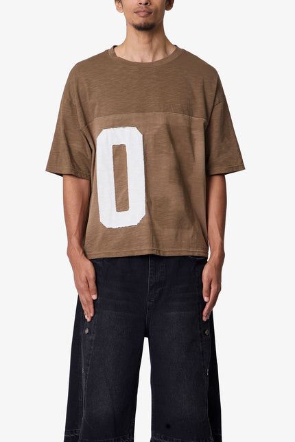 Washed Repatched Tee - Brown