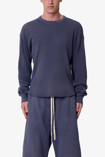 Washed Thermal L/S Tee - Washed Navy