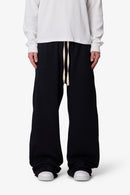 Pantalones deportivos holgados lavados - Negro