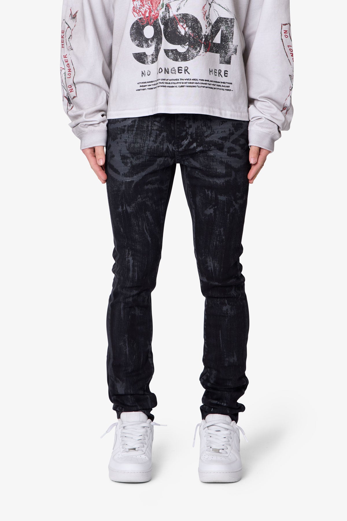 Skinny Waxed Denim - Black | mnml