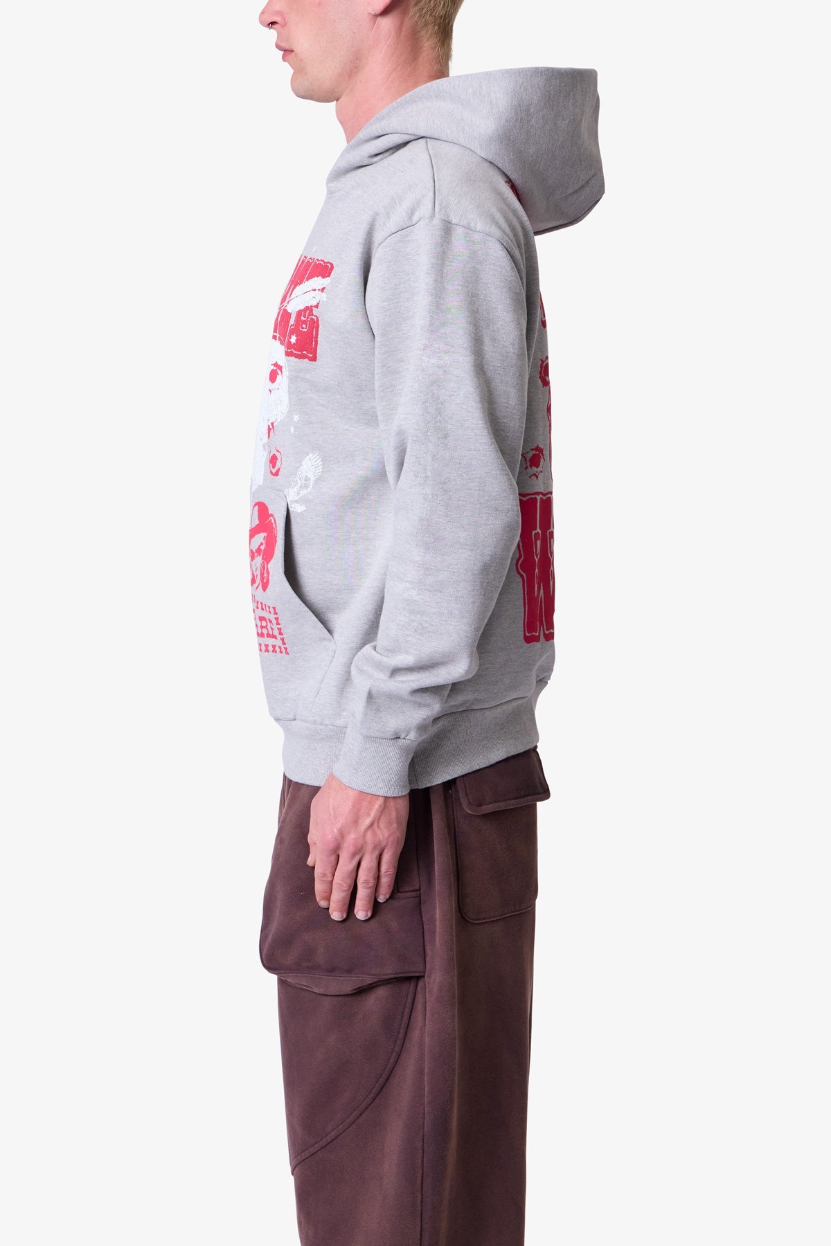 MNML WAY OUT WEST フーディ パーカー Grey 送料込み Way Out West Hoodie - Marled Grey | mnml | shop now