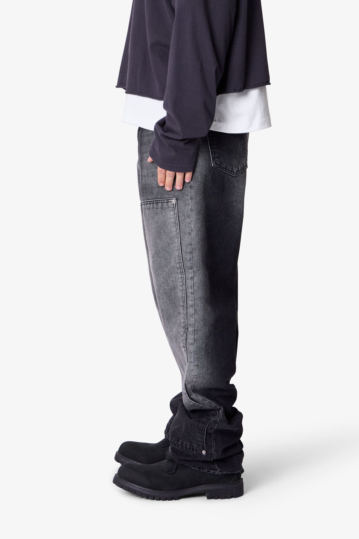 West Double Knee Denim - Black | mnml