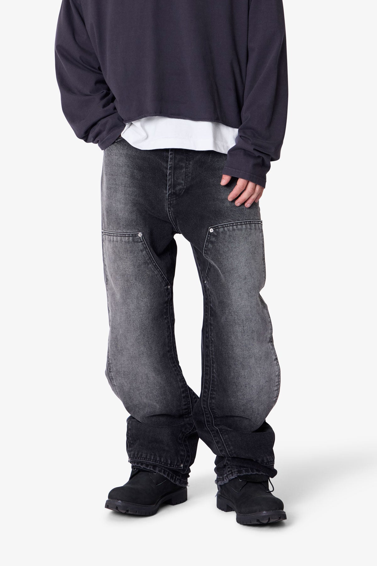 West Double Knee Denim - Black | mnml