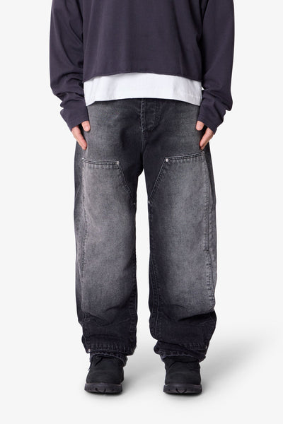 mnmlデニム　w32 West Double Knee Denim - Black | mnml