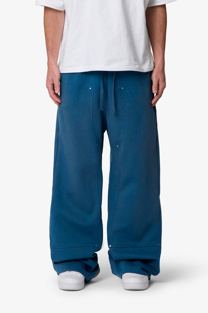 West Double Knee Sweatpants - Blue