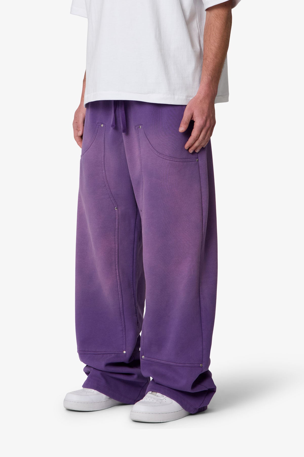 West Double Knee Sweatpants - Purple | mnml