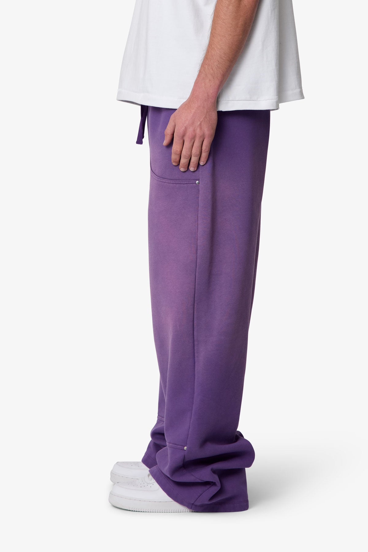 West Double Knee Sweatpants - Purple | mnml