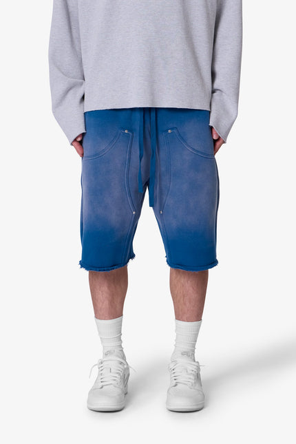 West Double Knee Sweatshorts - Blue