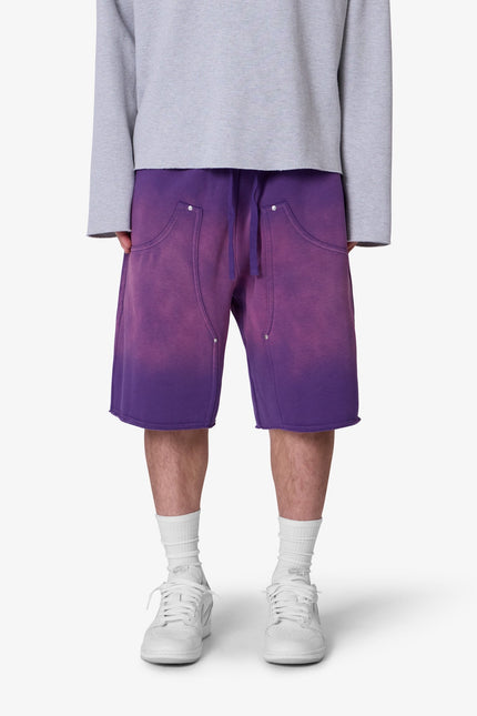 West Double Knee Sweatshorts - Purple