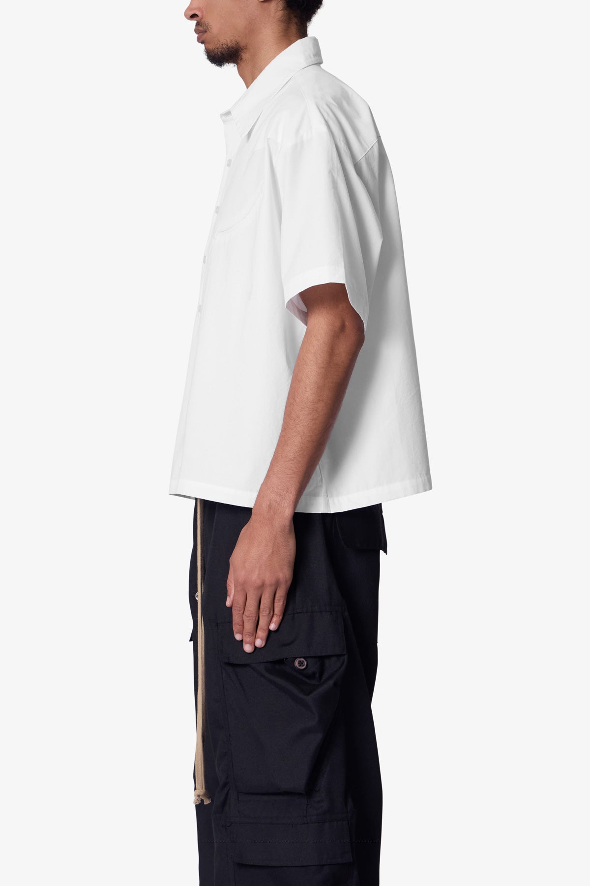 MNML WESTERN ボタンアップ シャツ 半袖 White Western Button Up Shirt - White | mnml | shop now