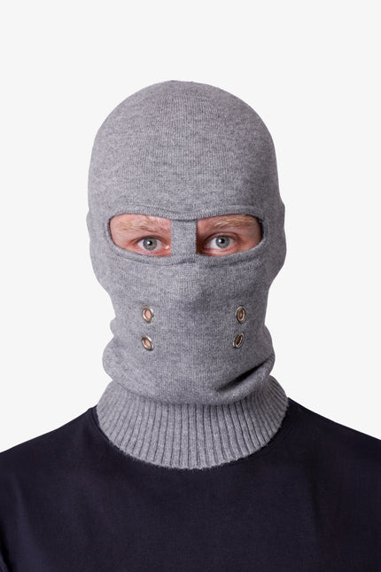 Wool Balaclava Mask - Grey