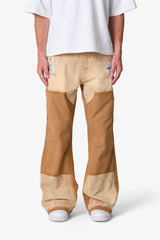 Workshop Kick Flare Denim - Khaki