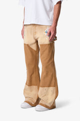 Workshop Kick Flare Denim - Khaki