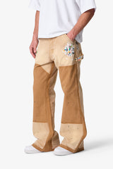 Workshop Kick Flare Denim - Khaki