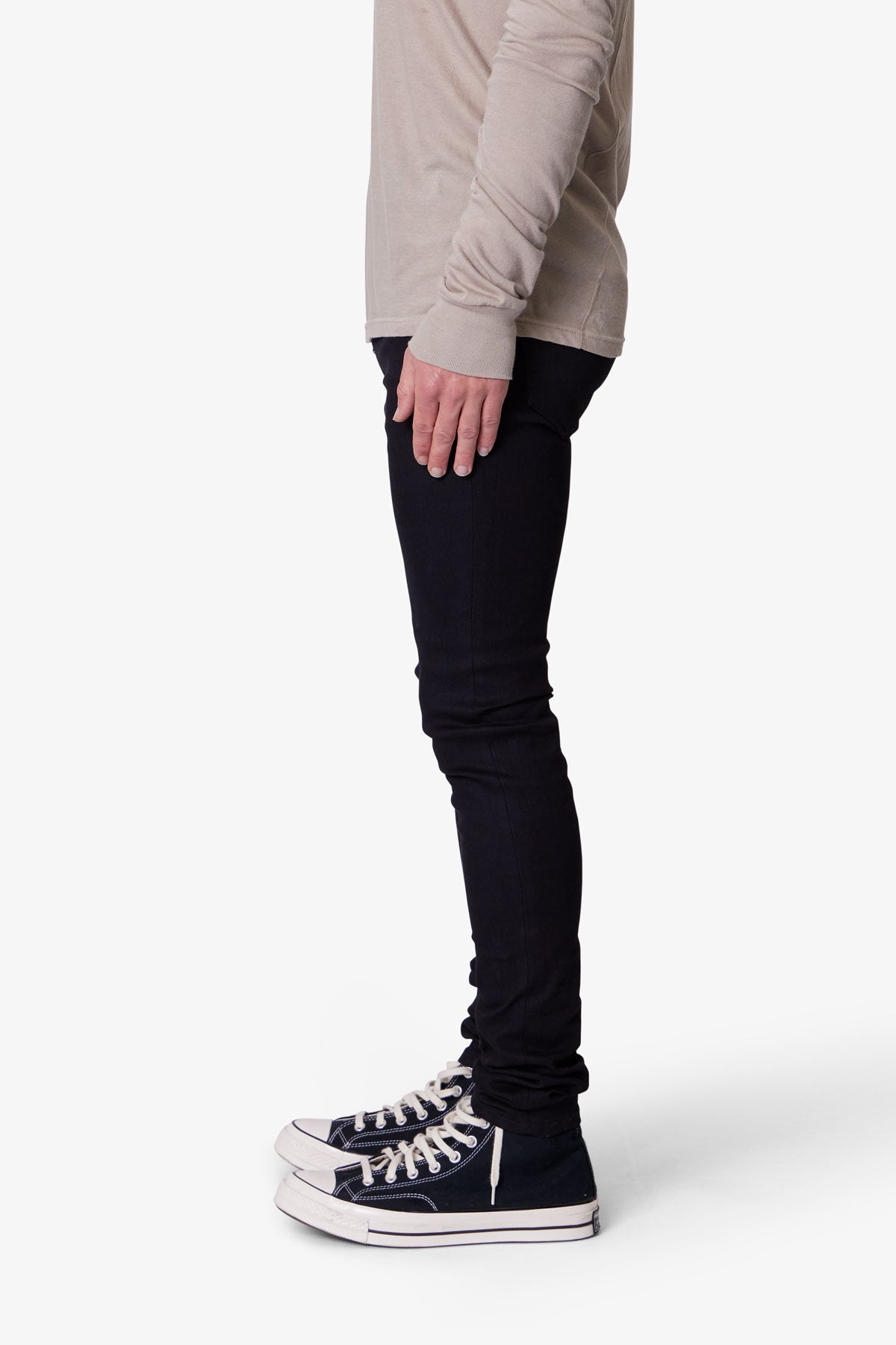 mnml X43 Y2K ストレッチスキニー 28 黒　ブラック　美シルエット X43 Stretch Denim - Matte Black | mnml