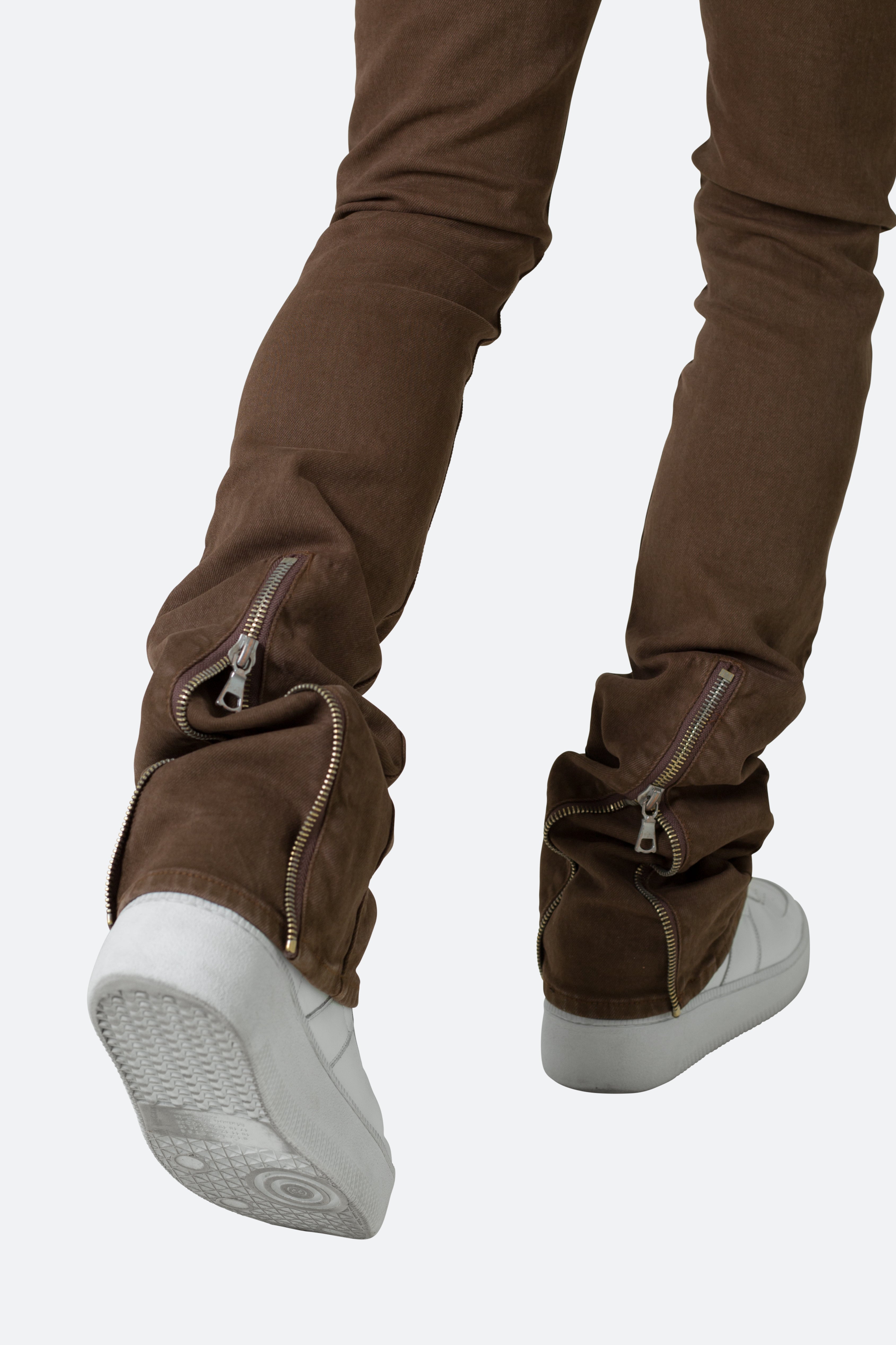B243 Flare Denim - Brown | mnml | shop now