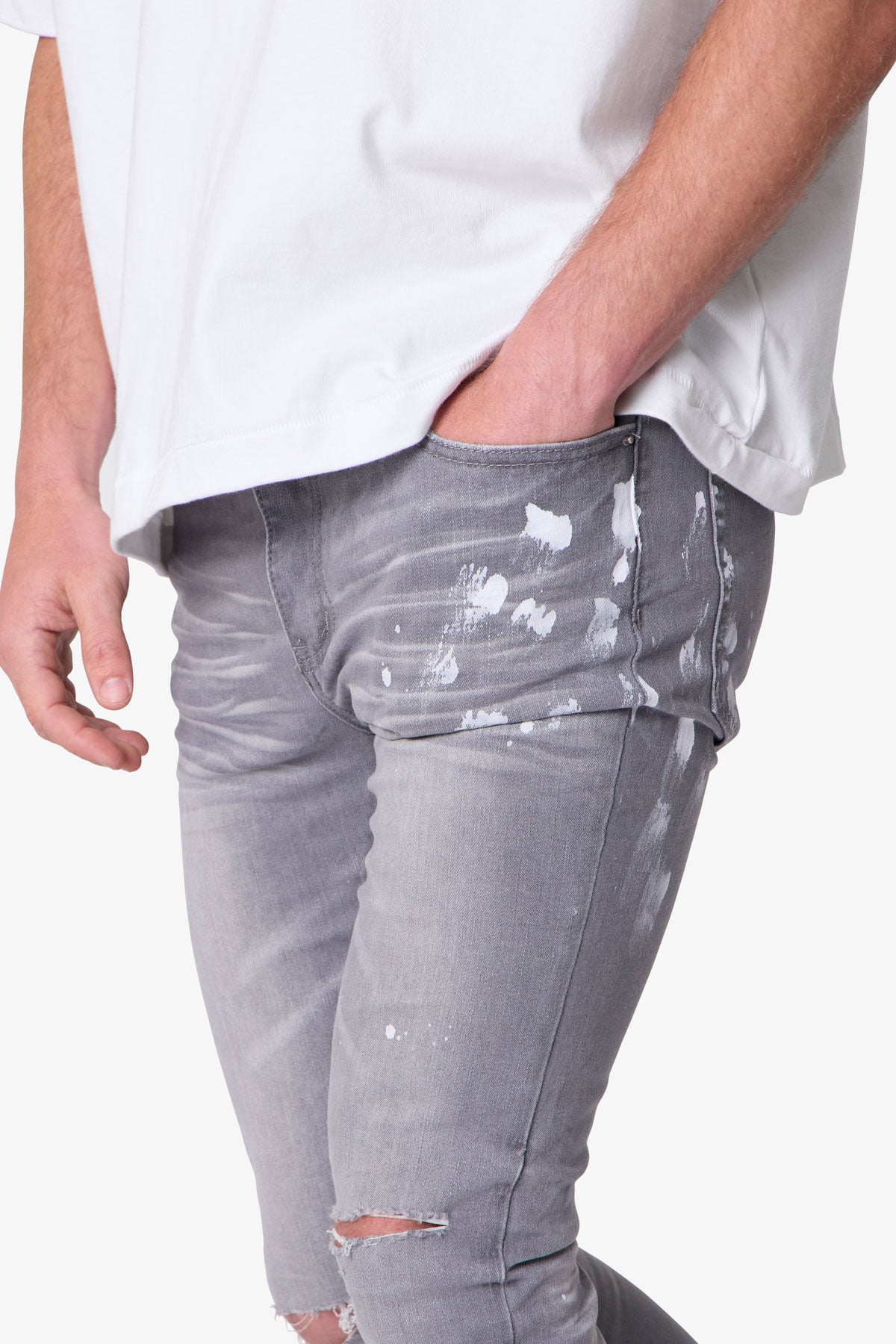 X504 Skinny Denim - Grey | mnml | shop now