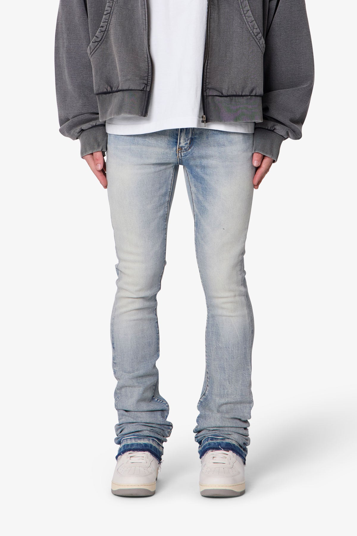 X514 Skinny Stacked Denim - Medium Blue | mnml